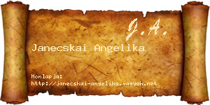 Janecskai Angelika névjegykártya
